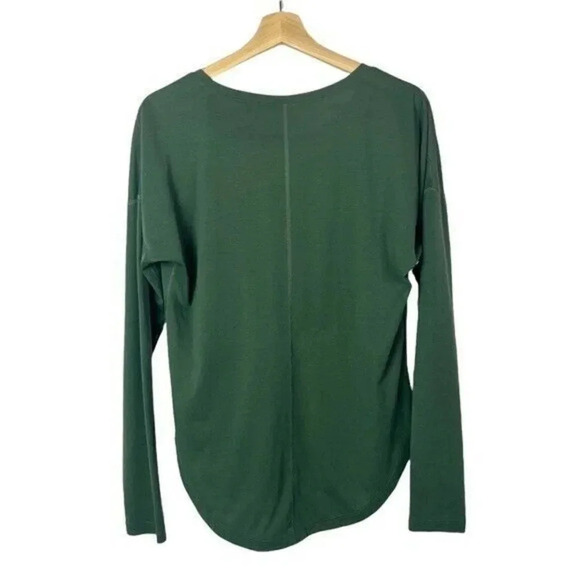 Lucy Hunter Green Scoop Neck Long Sleeve Athletic T-Shirt S - Picture 2 of 4